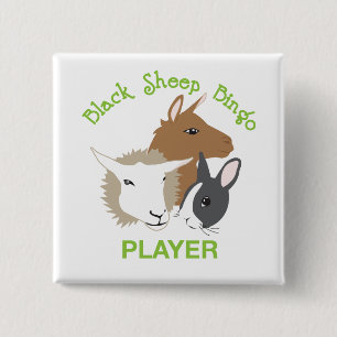 Square Button; Player 15 Cm Square Badge