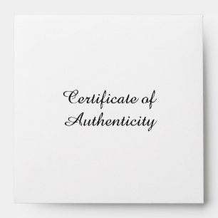 Square Certificate of Authenticity Envelope