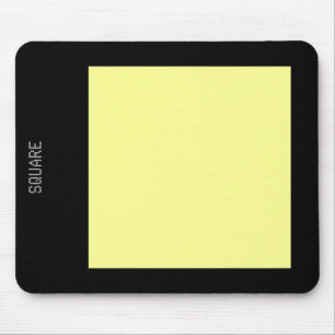 Square - Chalk Yellow and Black Mouse Pad