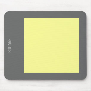 Square - Chalk Yellow and Grey Mouse Pad