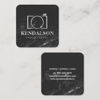 Square Chalkboard Photography Square Business Card