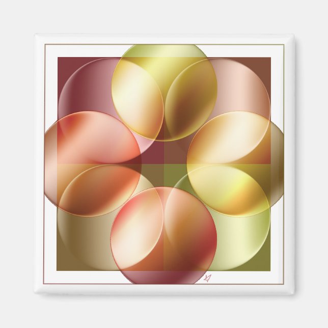 Square Circles Magnet (Front)