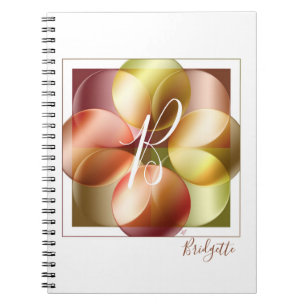 Square Circles Monogram Notebook