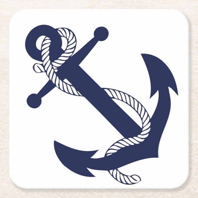 Square Coasters - Anchor & Rope (Front)