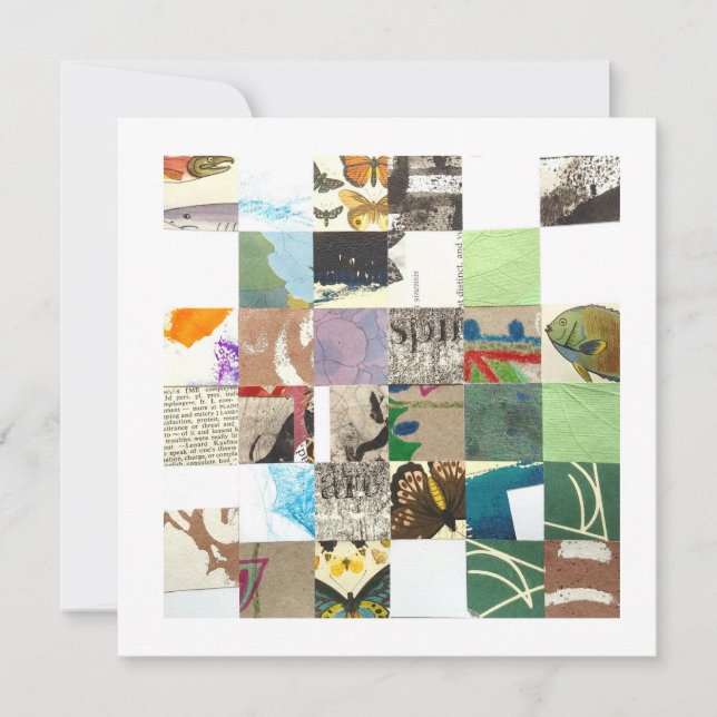 Square collage card, artsy, No. 2 Card (Front)