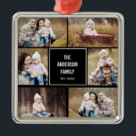 Square Collage Editable Colour Photo Ornament<br><div class="desc">Keep your keys safe and spectacular with a personalised keychain. Designed by Berry Berry Sweet,  Modern Stationery and Personalised Gifts. Visit our website at www.berryberrysweet.com to see our full product lines.</div>