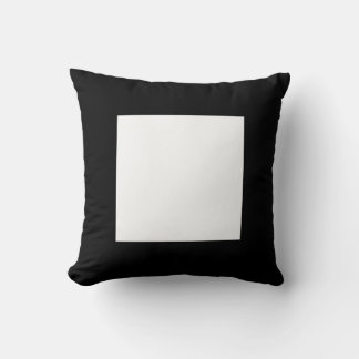 Square Colours - Black and White (Alternating) Cushion