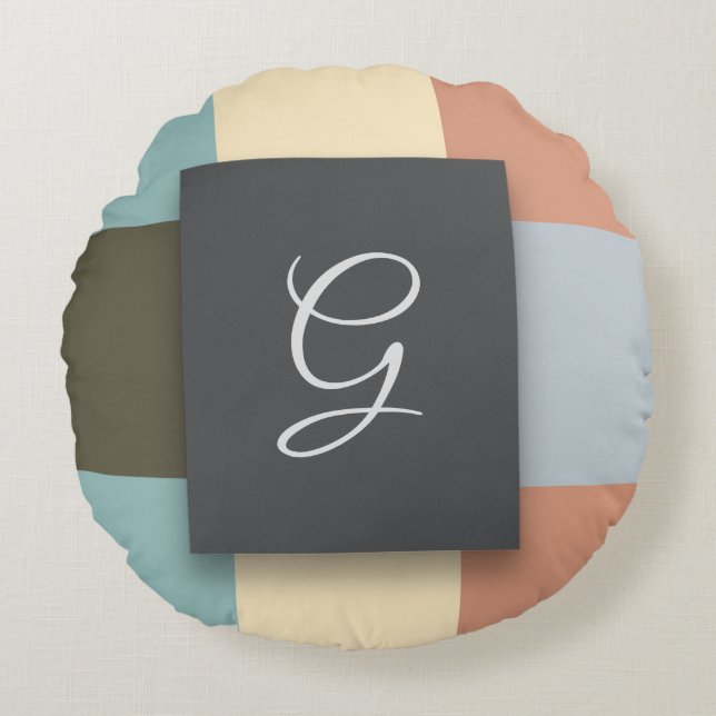 square colours round cushion (Front)