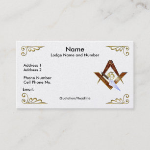 Square, Compasses and Trowel Business/Profile card