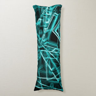 Square corners and cyan or sky blue 'neon' stains body cushion