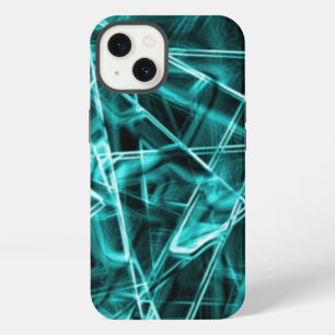 Square corners and 'neon' cyan or sky blue stains iPhone 13 case