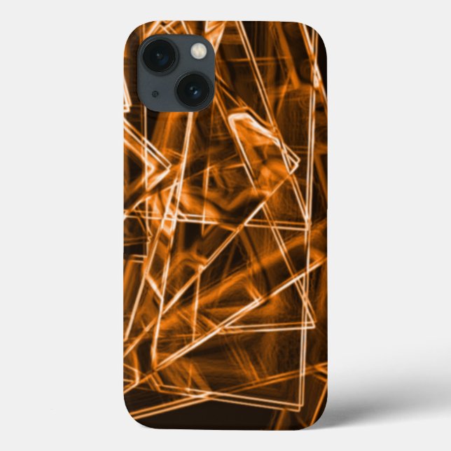 Square corners and 'neon' orange spots Case-Mate iPhone case (Back)