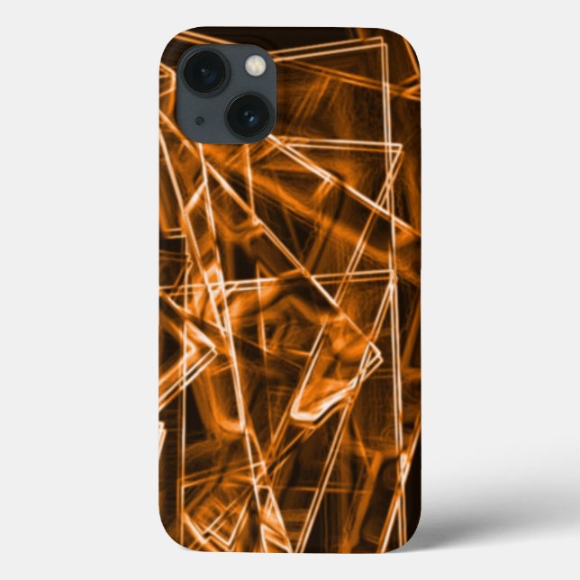 Square corners and 'neon' orange spots Case-Mate iPhone case (Back)