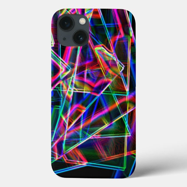 Square corners in line and neon coloured Case-Mate iPhone case (Back)