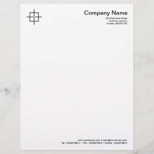 Square Crosshairs - Black Letterhead Design