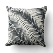 square cushion printed coconut leaf
