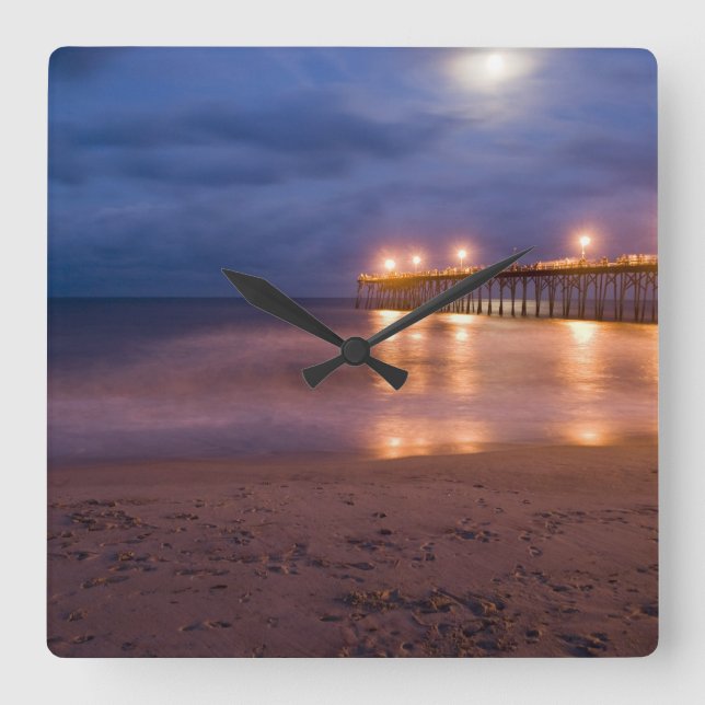 Square Custom Wall Clock Vibrantly Printed (Front)