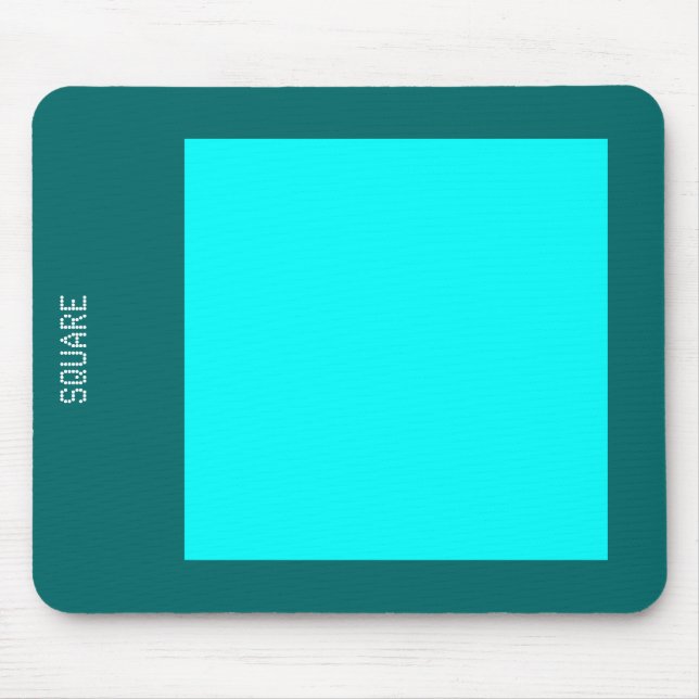 Square - Cyan and Moss Green Mouse Pad (Front)