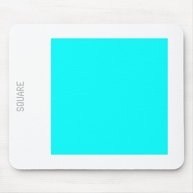Square - Cyan and White Mouse Pad (Front)