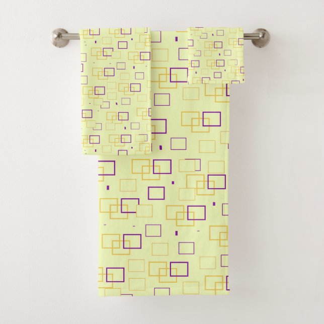 Square Dance Bath Towel Set (Insitu)