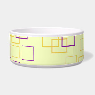 Square Dance Ceramic Pet Bowl