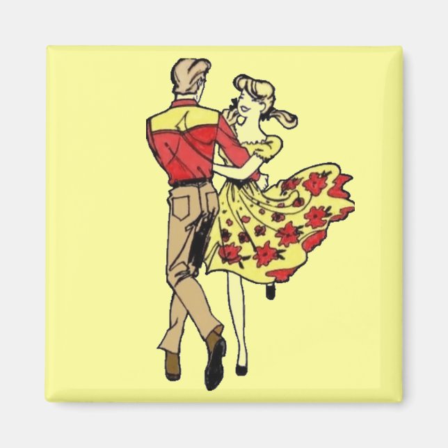 Square Dance Couple Magnet (Front)