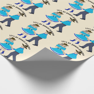 Square Dance Couple Wrapping Paper