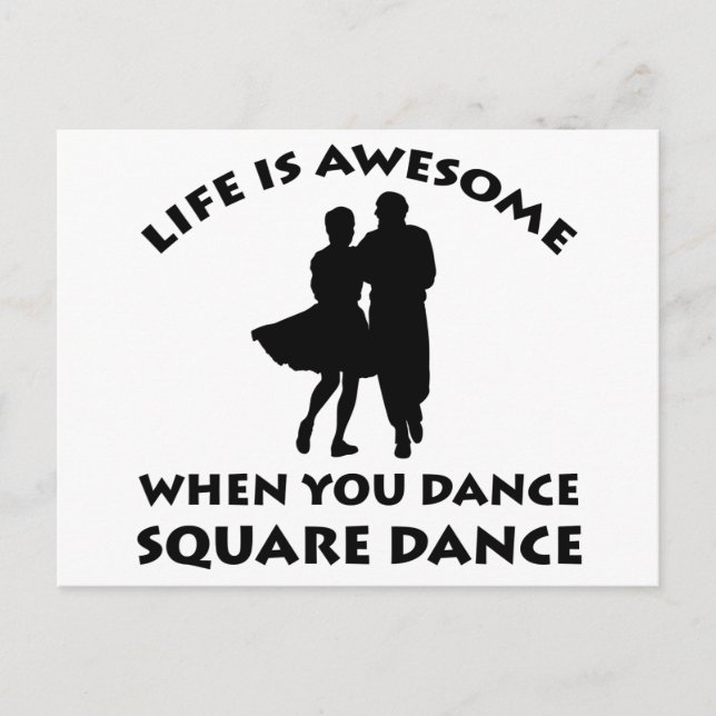 square Dance Designs Postcard (Front)