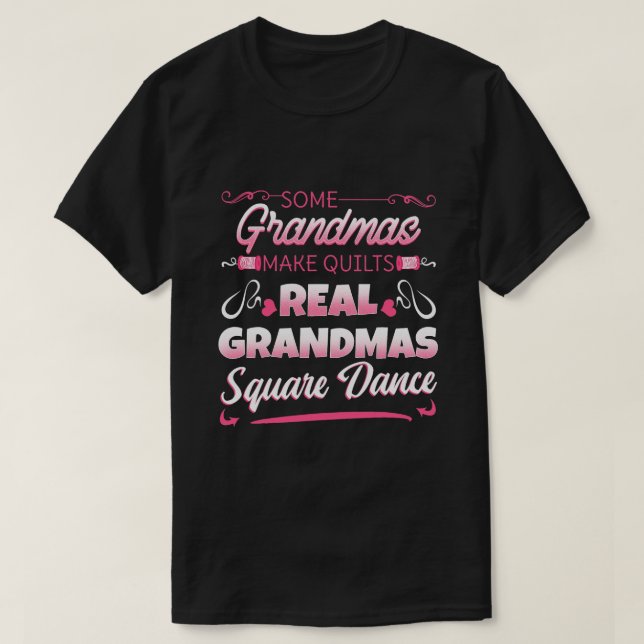 Square Dance Four Couples Folk Dancer Grandma Gran T-Shirt (Design Front)