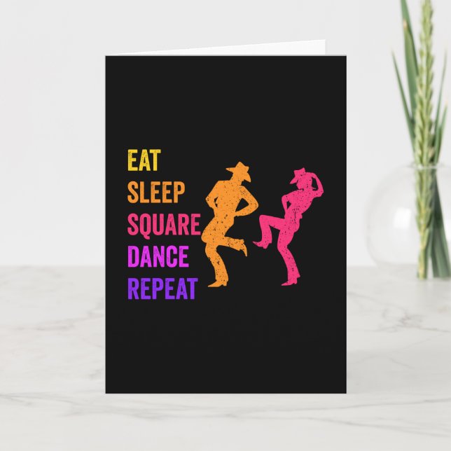 Square Dance Repeat Card (Front)