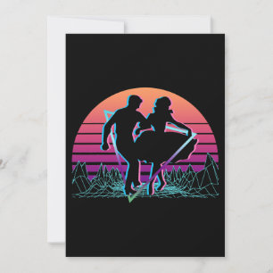 Square Dance Square Dancing Retro Invitation