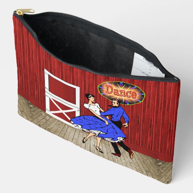 Square Dancers Barn Dance Accessory Pouch (Open)