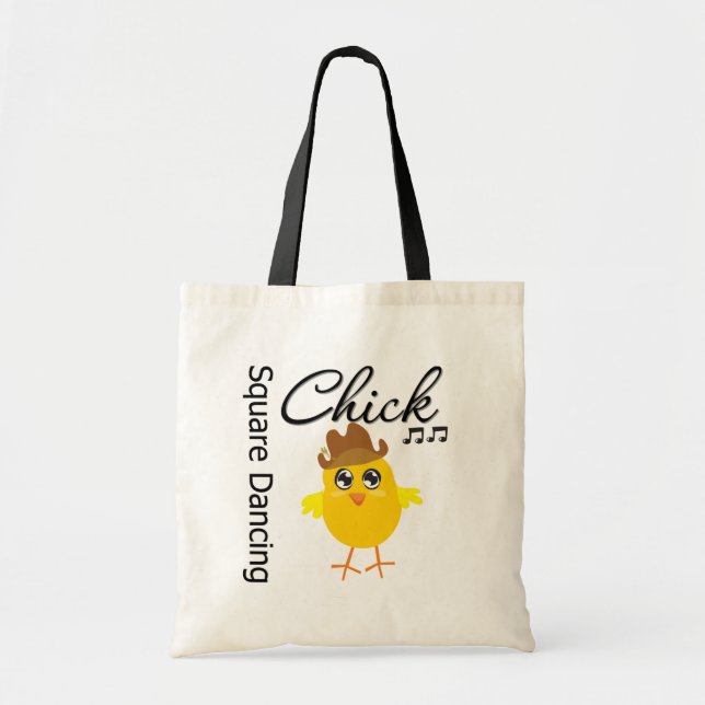 Square Dancing Chick Tote Bag (Front)