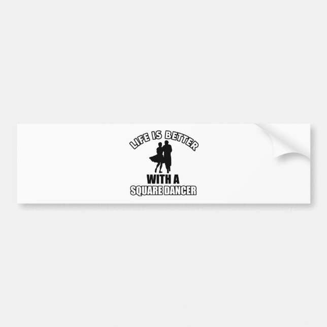 Square dancing designs bumper sticker (Front)
