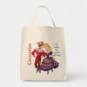 Square Dancing Grocery Bag