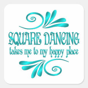 Square Dancing Happy Place Sticker