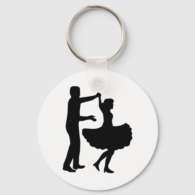 Square dancing key ring (Front)