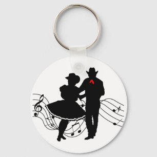 Square Dancing Key Ring