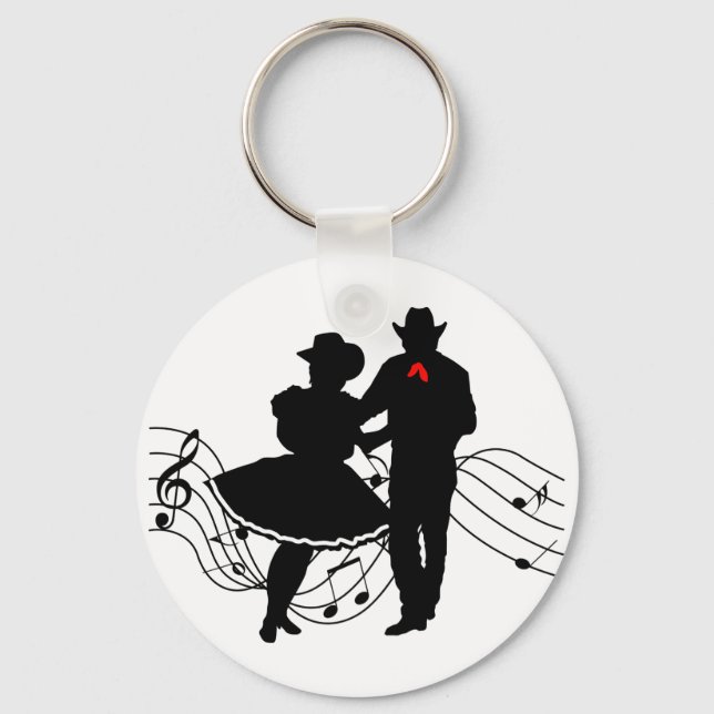 Square Dancing Key Ring (Front)