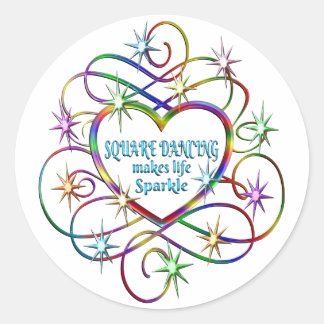 Square Dancing Makes Life Sparkle Classic Round Sticker