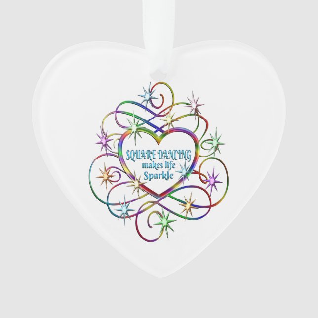 Square Dancing Makes Life Sparkle Ornament (Front)