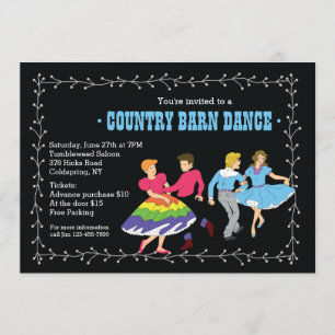 Square Dancing Partners Invitation