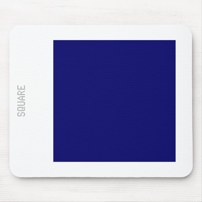 Square - Deep Navy and White Mouse Pad (Front)