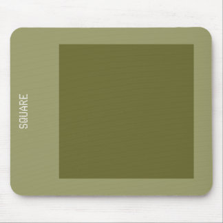 Square - Deep Olive and Khaki Mouse Pad