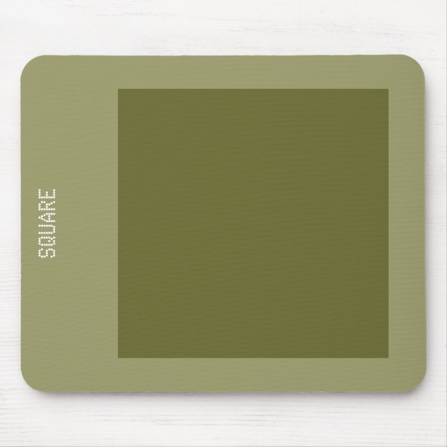 Square - Deep Olive and Khaki Mouse Pad (Front)
