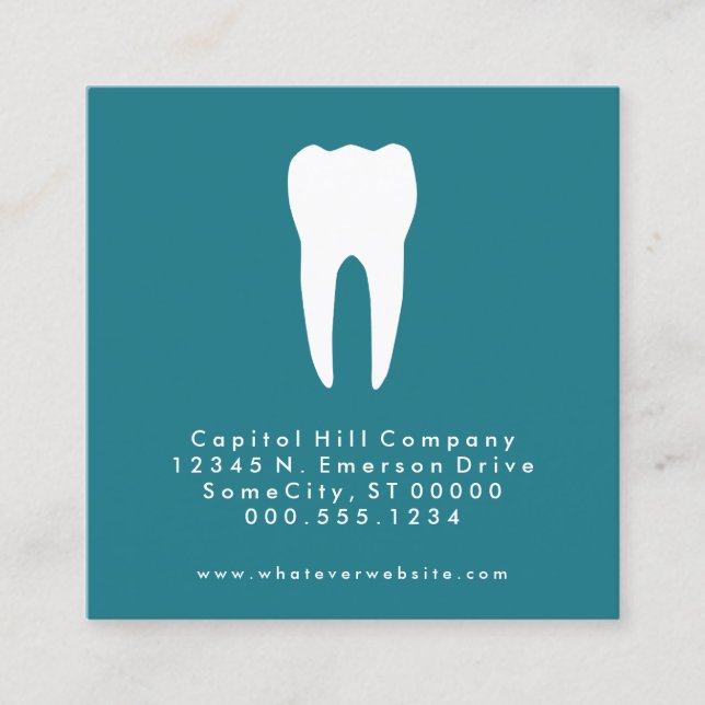 square dentist appointment reminder card (Front)
