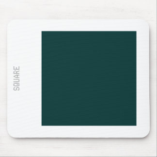 Square - Dk Green and White Mouse Pad