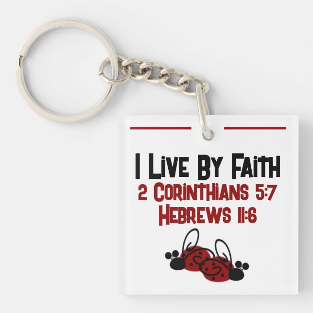 Square (double-sided) key ring (Front)