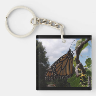 Square (Double Sided) Keychain,Monarch Style #2-2b Key Ring