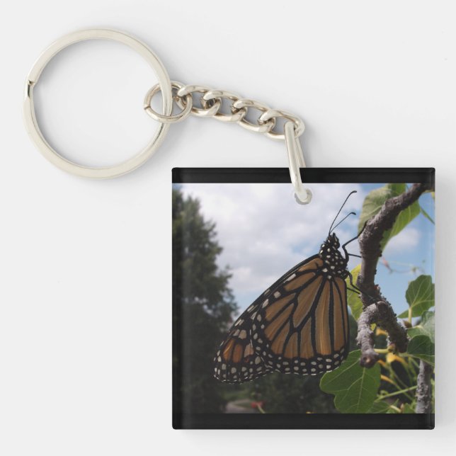 Square (Double Sided) Keychain,Monarch Style #2-2b Key Ring (Front)